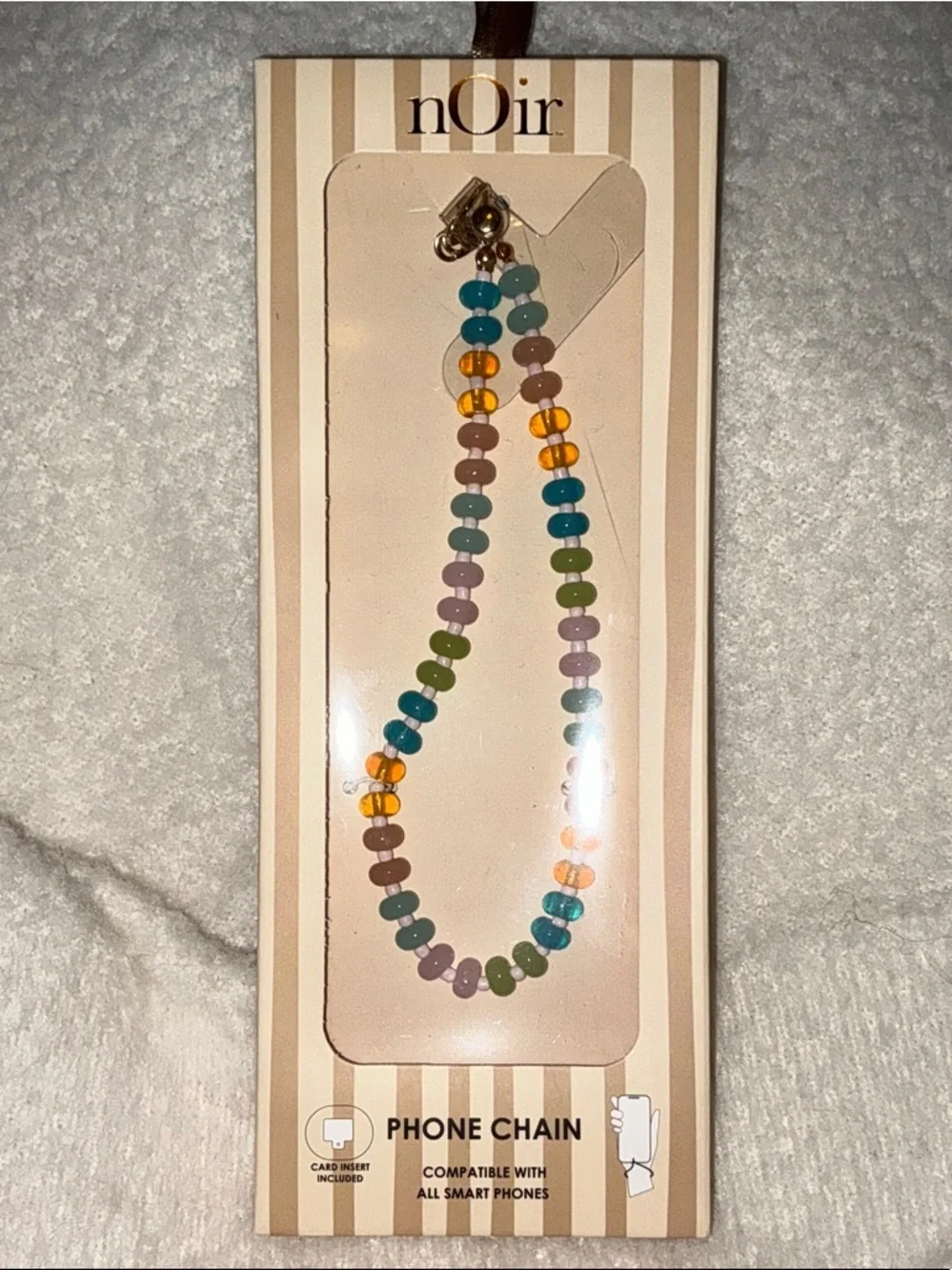Noir Beaded Multicolor Phone Chain - Neutral Brand